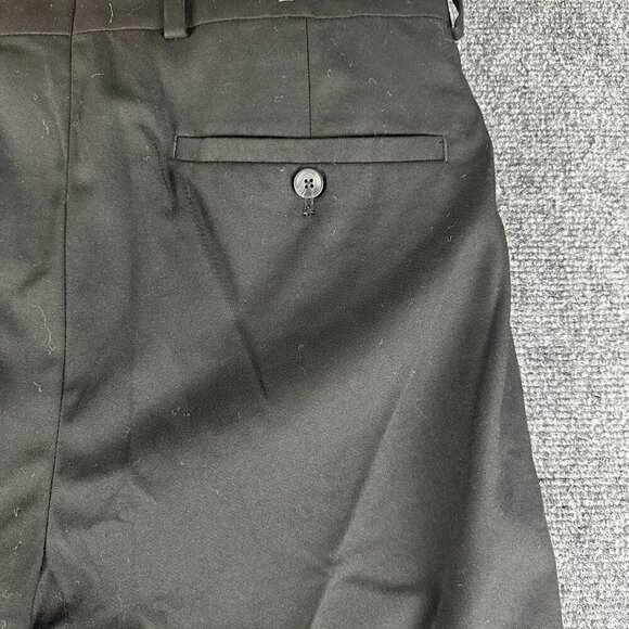 Reaction Kenneth Cole Pants Men 34 Techni-Cole Black Stretch Straight Flat Front - Picture 6 of 9